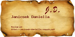 Janicsek Daniella névjegykártya
